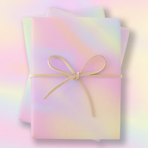 Cute Pastel Rainbow Marged Pattern Inpakpapier Vel