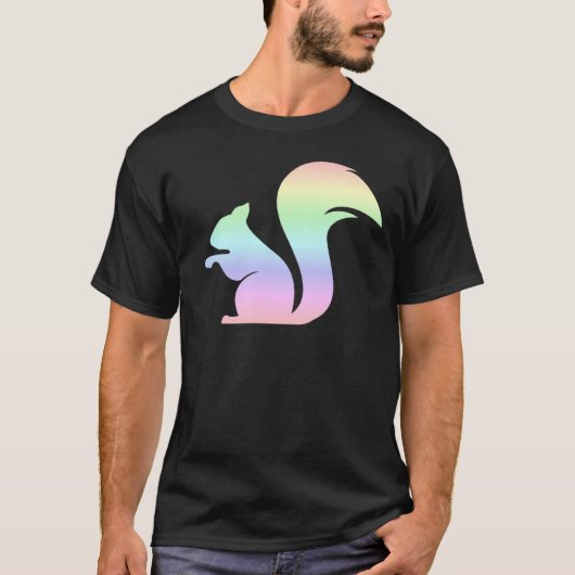 Cute Pastel Rainbow Squirrel T-shirt (Voorkant)