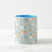 Cute pastel Rainbow Unicorn Pattern Mok (Midden)