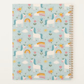 Cute pastel Rainbow Unicorn Pattern Planner (Achterkant)