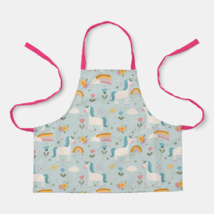 Cute pastel Rainbow Unicorn Pattern Schort