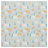 Cute pastel Rainbow Unicorn Pattern Stof (Swatch)