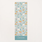 Cute pastel Rainbow Unicorn Pattern Yogamat (Voorkant)