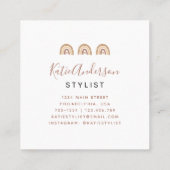 Cute Pastel Rainbow Vierkante Visitekaartje (Achterkant)