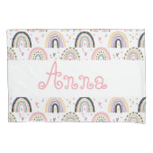Cute pastel rainbows gepersonaliseerd kussensloop (Voorkant)