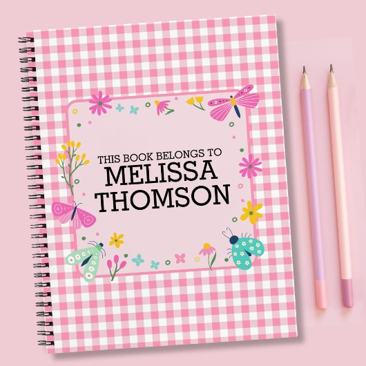 Cute Pastel Rose Spring Floral Journal quotidien