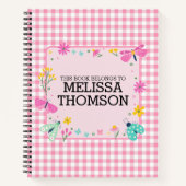 Cute Pastel Rose Spring Floral Journal quotidien (Devant)