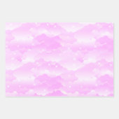  Cute Pastel Roze asthetische wolkenkrabbers Inpakpapier Vel (Voorkant 2)