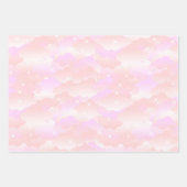  Cute Pastel Roze asthetische wolkenkrabbers Inpakpapier Vel (Voorkant)