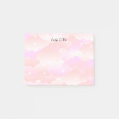 Cute Pastel Roze asthetische wolkensterren Aangepa Post-it® Notes (Voorkant)
