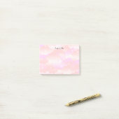 Cute Pastel Roze asthetische wolkensterren Aangepa Post-it® Notes (Op bureau)