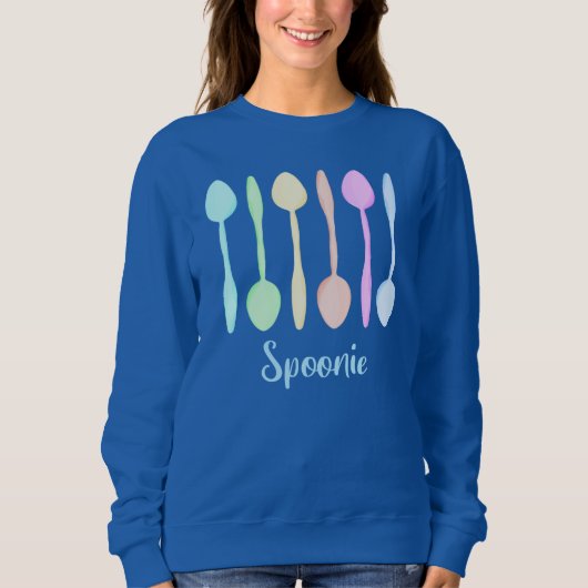 Cute Pastel Spoons "Spoonie" Sweatshirt (Devant)