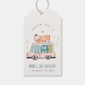 Cute Pastel Sweet Time Ice Cream Birthday Cadeaulabel (Voorkant)