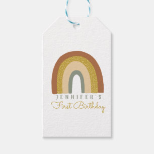 Cute Pastel Terracota Rainbow Birthday  Cadeaulabel