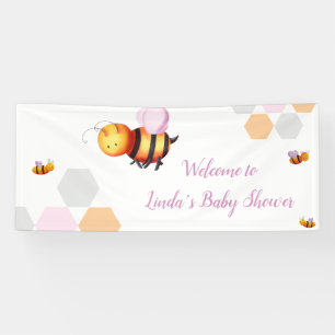 Cute pastel tones honey bee girl baby shower spandoek