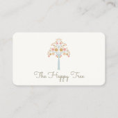 Cute Pastel Tree Carte de visite (Devant)