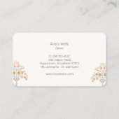 Cute Pastel Tree Carte de visite (Dos)