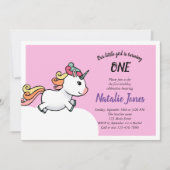 Cute pastel unicorn 1ère invitation (Devant)