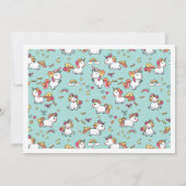 Cute pastel unicorn 1ère invitation (Dos)