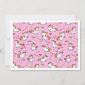 Cute pastel unicorn 1ère invitation (Dos)