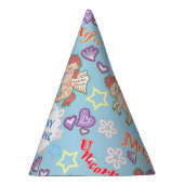 Cute Pastel Unicorn Blue. Chapeau de fête (Droite)