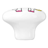 Cute Pastel Unicorn Keramische Knop (Zijkant)