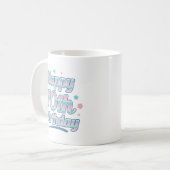 Cute Pastel Viering 70e verjaardag Koffiemok (Voorkant links)
