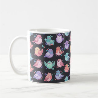 Cute Pastel Vogel - Kawaii Zangvogels & Baby Vogel Koffiemok