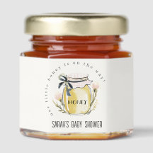 Cute Pastel Watercolor Honey Jar Baby Shower