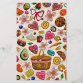 Cute Pastry Confections Sweets Briefpapier (Achterkant)