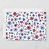 Cute Patriotique Juillet 4 Party Invitation (Dos)