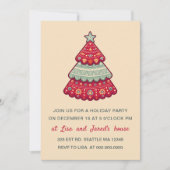 Cute Patroon Kerstboom Vakantie Feestje Kaart (Voorkant)
