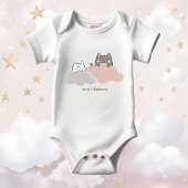 Cute Patroon Kitten Cloud Romper