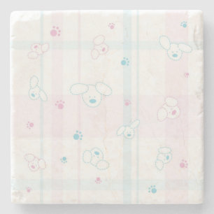 Cute patroon met honden stenen onderzetter