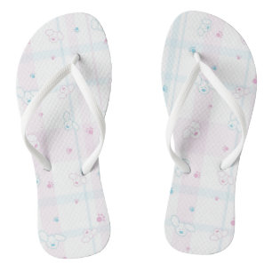 Cute patroon met honden teenslippers