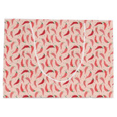 Cute Pattered Chili Peppers op Roze Grote Gift Ba Groot Cadeauzakje (Achterkant)