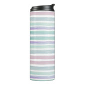 Cute Pattern Colorful Stripes Pink Blue Thermosbeker (Gedraaid links)