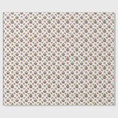 Cute Pattern Hondenras Pug Cadeaupapier (Vlak)