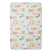 Cute Pattern met Happy Animals & Toys Badmat (Voorkant Verticaal)