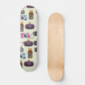 Cute Pattern of Cameras Skateboard (Voorkant)