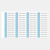 Cute paw drukt aqua waterverf kleding labels af (Vel)