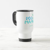 Cute Paw en Dog MAMA Typografie Reisbeker (Voorkant links)