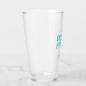Cute Paw en Dog PAPA Typografie Glass Glas (Rechts)