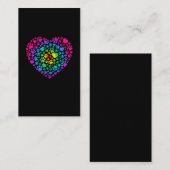 Cute Paw Heart Love Animals Visitekaartje (Voorkant / Achterkant)