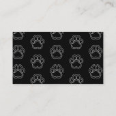 Cute Paw Print Animal Hondenliefhebber White Line  Visitekaartje (Achterkant)
