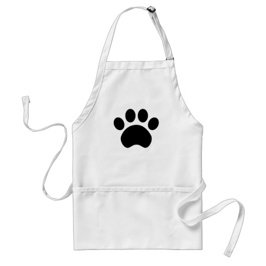 Cute Paw Print Kitchen Apron Standaard Schort (Voorkant)