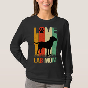 Cute Paw Print Labrador Retriever Lab Dog Dad mama T-shirt