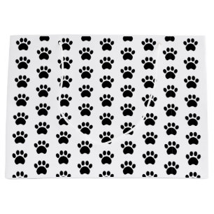 Cute Paw Print Pattern Gift Bag Large Cadeautasje