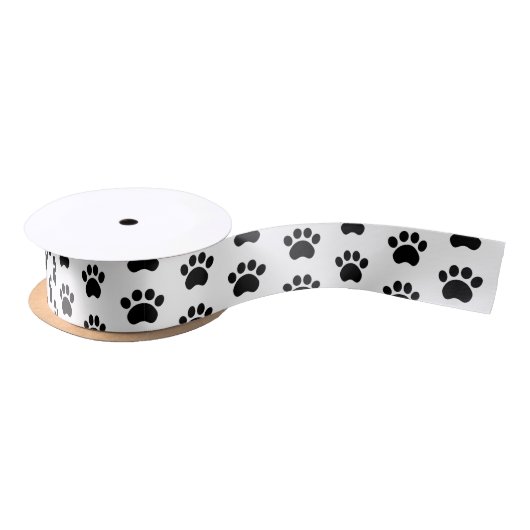 Cute Paw Print Pattern Gift Wrapping Ribbon Lint (Spoel)