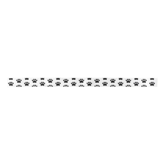Cute Paw Print Pattern Gift Wrapping Ribbon Lint (Voorkant)